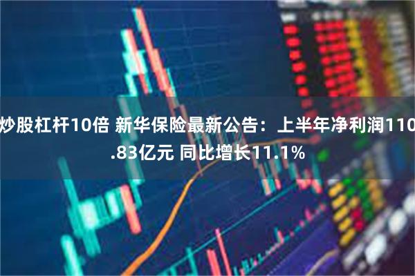 炒股杠杆10倍 新华保险最新公告：上半年净利润110.83亿元 同比增长11.1%