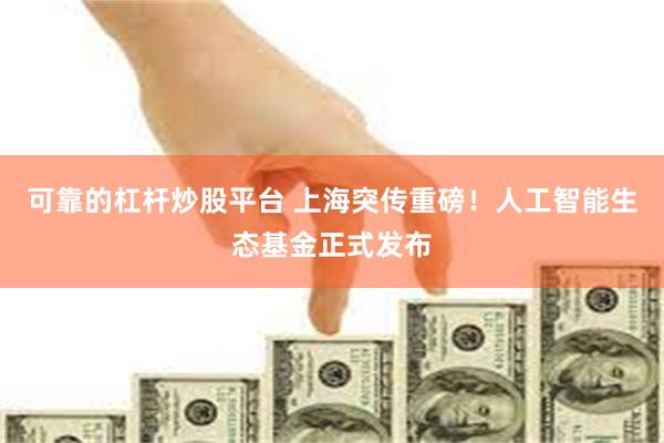 可靠的杠杆炒股平台 上海突传重磅！人工智能生态基金正式发布