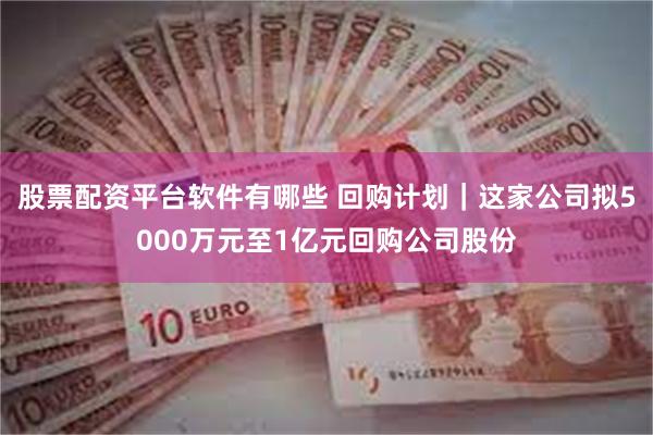 股票配资平台软件有哪些 回购计划｜这家公司拟5000万元至1亿元回购公司股份