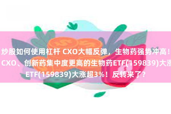 炒股如何使用杠杆 CXO大幅反弹，生物药强势冲高！药明康德涨超7%，CXO、创新药集中度更高的生物药ETF(159839)大涨超3%！反转来了？